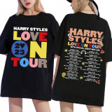 Femei cu m&acirc;necă scurtă Love On Tour Concert 2023 Harry Styles Piept și Spate Pr