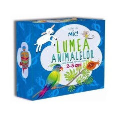 Cutie istet de mic! Vol 2 - Lumea animalelor - Bilingv roman-englez - 5 carticele