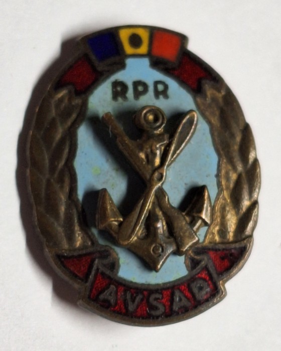 RPR - Republica Populara Romana - AVSAP - insigna veche anii 1950