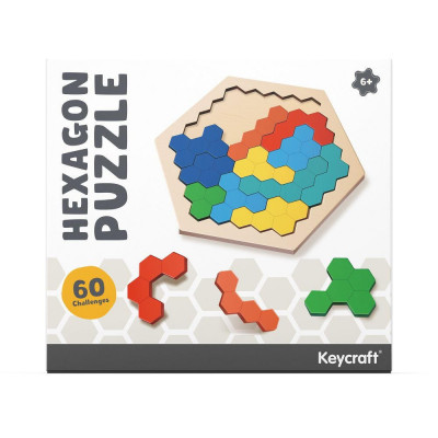 Puzzle din lemn - Hexagon foto