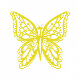 Cumpara ieftin Sticker decorativ Fluture, Galben, 60 cm, 1150ST-7, Oem