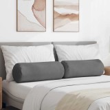 vidaXL Perne Bolster 2 pcs Gri &icirc;nchis &Oslash; 25 x 70 cm 42014342
