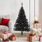 vidaXL Pom de Crăciun artificial pre-iluminat Negru 120 cm PVC 3397111