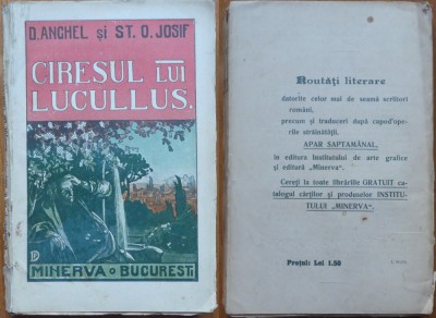 D. Anghel, St. O. Iosif, Ciresul lui Lucullus, 1910, editia 1, coperte originale foto