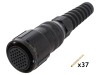 Conector circular mama Amphenol MP-4106-37S, 37 pini, aurit, IP67, 13A, 250V DC, baioneta, aluminiu