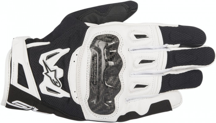 Manusi Alpinestars SMX-2 Air Carbon V2 culoare Negru/Alb marime LG Cod Produs: MX_NEW 33013014PE