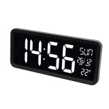 Ceas gigant de masa /perete cu LED cu termometru 37x16x3.9cm Home LTCJUMBO