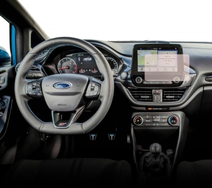 Folie Protectie Navigatie Ford Fiesta ST 2018+, Duragon, protectie Display Navigatie, silicon Mat, Anti-zgarieturi, Anti-amprenta, kit instalare