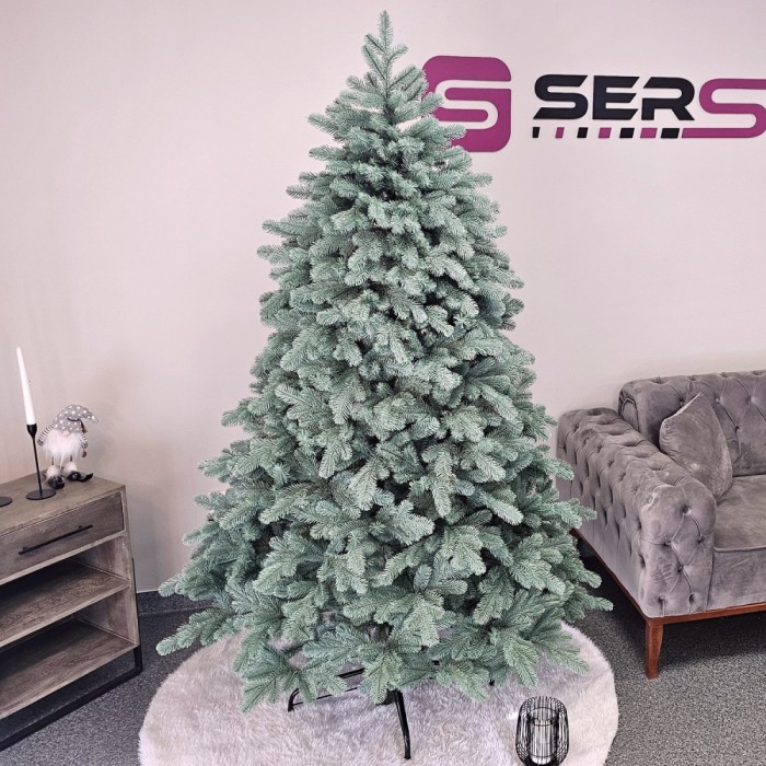Brad artificial Christmas Deluxe by Sersimo, Kovalivska argintiu, 3D, 210cm Household NewTrend