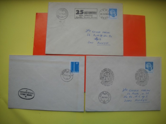 HOPCT PLIC NR 621 SET 3 PLICURI SAPTAMANAL /EVENIMENTE -ROMANIA-IASI