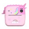 Camera Instantanee pentru Copii, Cyrax, Camera Frontala + Selfie, cu Functie de Printare, Cablu USB-C, Bluetooth, Compatibil iOS/Android, Model Unicor