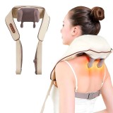 Cumpara ieftin Aparat Masaj Cervical Hands-Free, pentru Relaxare Musculara, Rola de Masat Shiatsu 5D care Imita Masajul Uman, Functie Incalzire, Reduce Stresul si Ob