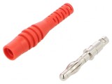 Mufă Banană 4mm 32A Roșie Neizolată