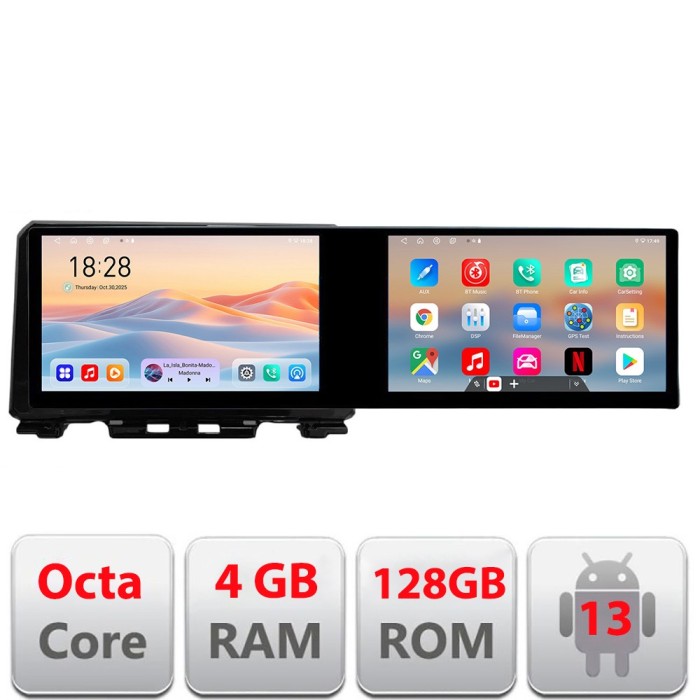 Navigatie Suzuki Jimny 2018- Kit-JIMNY Edotec 2 ecrane 8 core 4+128 21.6 inch Incell android Wifi 5Ghz gps internet CarStore Technology