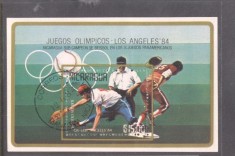 Nicaragua 1984 Olympic games Baseball perf. sheet Mi.B159 used TA.081