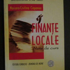 Note de curs- Finante locale