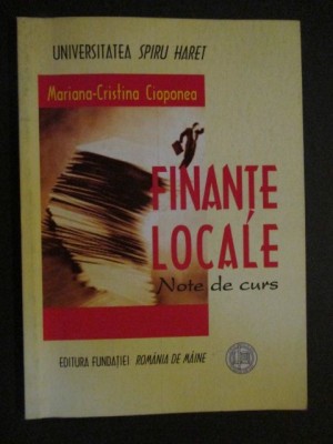 Note de curs- Finante locale foto