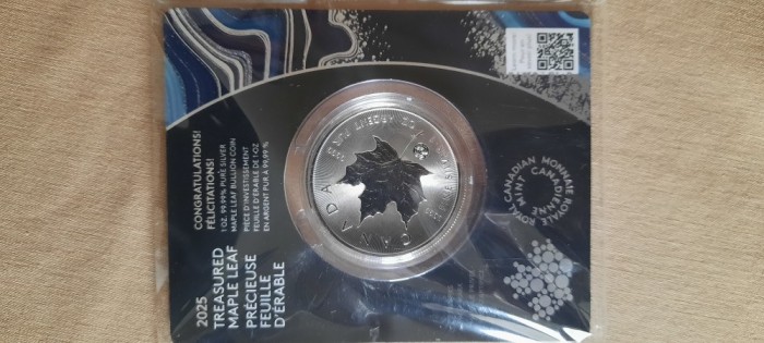 CANADA 5 DOLLARS 2025 argint (varianta Congratulation)