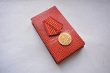 Medalia 40 ani de la Infiintarea Partidului Comunist din Romania 1921-1961, la cutie, fara bareta