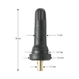 Valva roata tubeless TR413 compatibila cu senzor TPMS, 56 mm