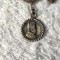 argint MEDALION NAPOLEON BONAPARTE de colectie VECHI superb UNIC pe Lant argint