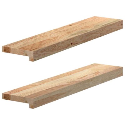 vidaXL Pervaz 2 buc lemn masiv de stejar netratat 70x15x2 cm 4009085 foto