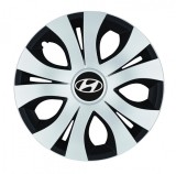 Cumpara ieftin Set 4 Capace Roti Top Gri-Negru R14, Compatibil Cu Hyundai, Autohelix MSA