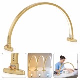 Lampă cosmetică ARCH Moon tip semilună LED, fără umbră, de birou, aurie pentru proceduri cosmetice