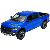 Macheta Motor Max Ford Ram 1500 Rebel Crew Cab 2019 1:27 albastru replica metal die-cast