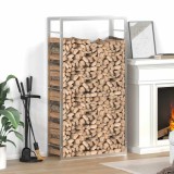 vidaXL Suport pentru lemne de foc, 80x28x154 cm, oțel inoxidabil 357863