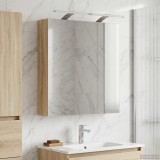 vidaXL Dulap cu oglindă pentru baie Stejar Sonoma 60 x 14,5 x 70 cm 889065