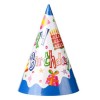 Set 6 Coifuri, Cyrax, Petrecere Copii, din Carton, 20 x 13.5 cm, Model 1 Happy Birthday, Multicolor