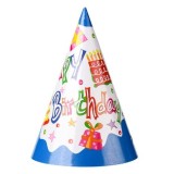 Set 6 Coifuri, Cyrax, Petrecere Copii, din Carton, 20 x 13.5 cm, Model 1 Happy Birthday, Multicolor