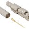 Conector Micro BNC mufă tată drept 75&Omega; crimpat pe cablu PTFE