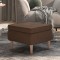 Scaun cu picioare din lemn, maro, material textil
