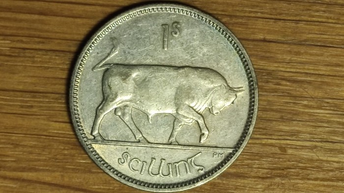Irlanda - moneda de colectie foarte rara - 1 shilling / scilling 1935 argint - stare foarte buna !