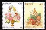 MONACO 1992, Flora, Fructe, serie neuzată, MNH, Nestampilat