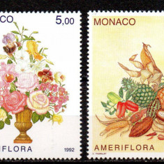 MONACO 1992, Flora, Fructe, serie neuzată, MNH