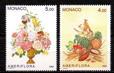 MONACO 1992, Flora, Fructe, serie neuzată, MNH foto