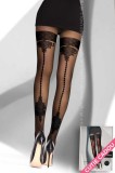 LIV445-1 Ciorapi tip dres din material fin cu diferite modele - stil gothic, LIVIA CORSETTI