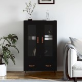vidaXL Dulap &icirc;nalt, negru, 69,5x31x115 cm, lemn prelucrat