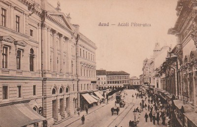 ROMANIA CARTE POSTALA - ARAD - STRADA ACZEL PETER foto