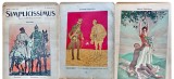 G259-I-SIMPLICISSMUS-Pret pe bucata-21 bucati. Revista de satira si umor la adresa societatii germane 1915-4 buc si 1916- 17 bucati.