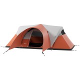 Outsunny Cort de Camping pentru 5-6 Persoane cu Verandă, Impermeabil, Cort de Cabană Familială cu Geantă de Transport, 550x300x198 cm, Portocaliu