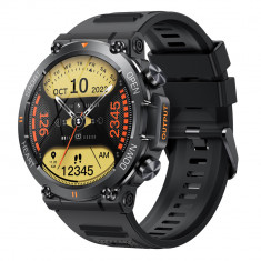 Ceas smartwatch barbati TIO Pro Combat, 1.4 inch IPS HD, apel bluetooth HD, multi sport, monitorizare ritm cardiac multi point, oxigen sange, tensiune