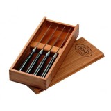 Set 4 cutite pentru friptura &icirc;n cutie din lemn, R&Ouml;SLE Essential GrillCooking