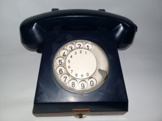 Telefon vechi cu disc,perioada Comunista,telefon cu disc Bleumarin,RAR,T.GRATUIT foto