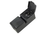 Conector alimentare AC soclu 2P+PE 250VAC 16A gri &icirc;nchis