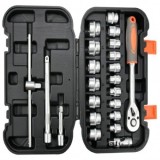 Trusa tubulare cu clichet si adaptoare 3/8&quot;, 22 piese