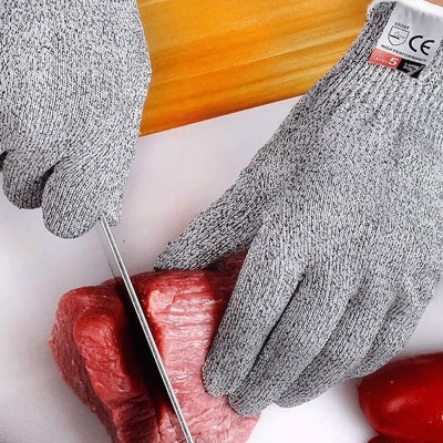 Manusi protectie unisex, Amtok, Clasa de protectie 5, Microfibra, Gri, Marime universala foto